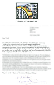 Letter from Keith